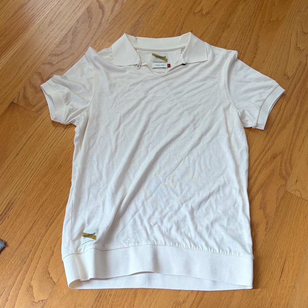 Tracksmith Rapid Transit Polo size Small Cream